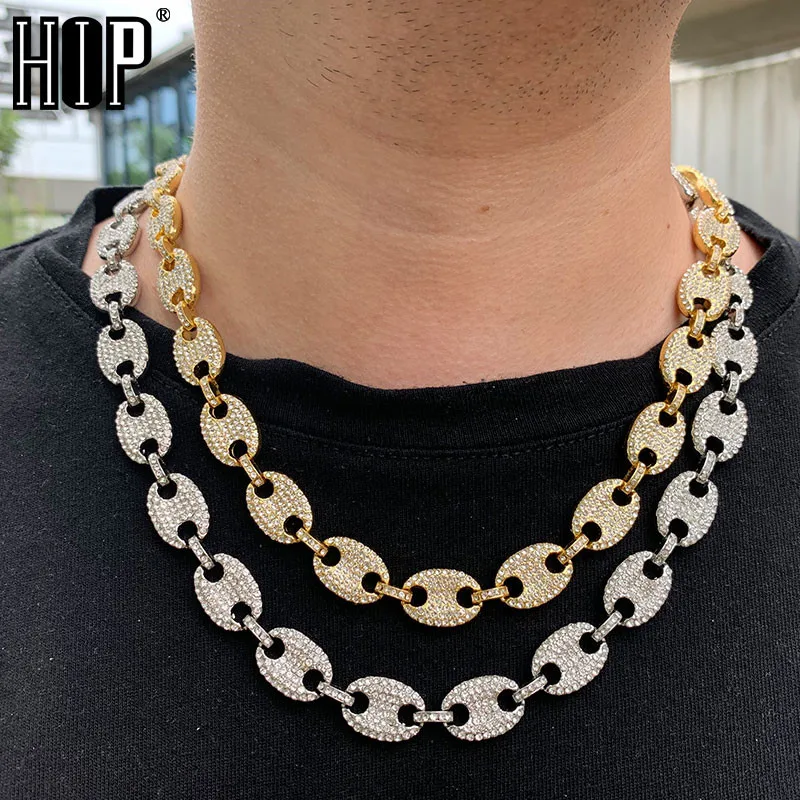 Ожерелье Стразы мужское многоцветное из металлического сплава с фианитами в