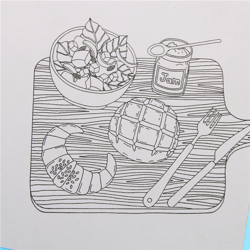 24 стр. Фэнтези мечта английское издание книжка раскраска для детей и взрослых kawaii