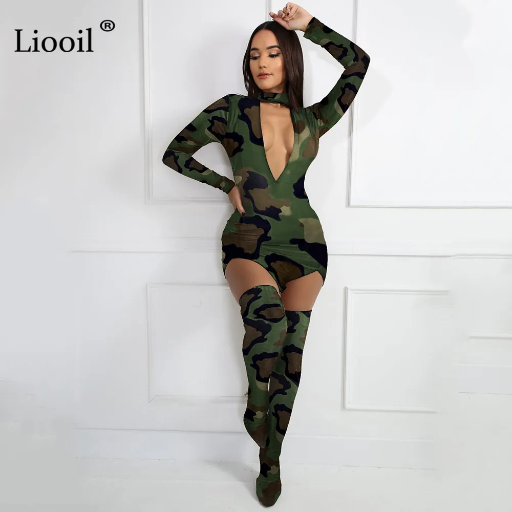 Liooil, камуфляжный принт со змеиным принтом, комплект из 2 предметов, облегающее мини-платье, сексуальная клубная одежда, асимметричные облегающие платья с v-образным вырезом, женские вечерние платья