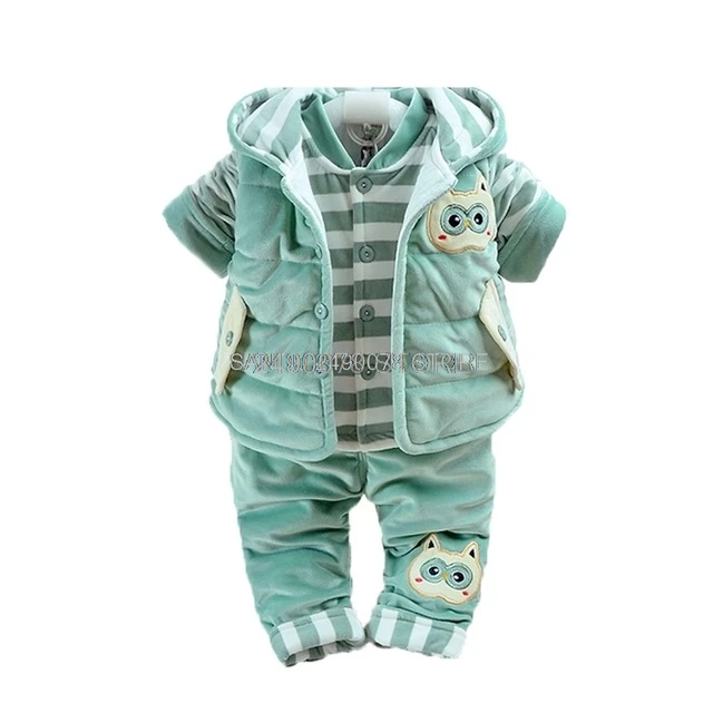 Комплект фланелевой одежды для новорожденных комбинезон маленьких мальчиков