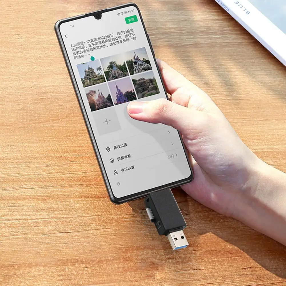 Карта памяти Nano для Huawei Mate20/P30 Pro 128 ГБ 90 МБ/с./с с USB 3 0 Gen 1 Type C двойного назначения TF/NM