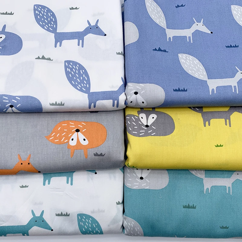 

25x20CM 6 Pieces/Set DIY Sewing Craft Multi Purpose Nordic Style Cotton for Household Cartoon Animal Nice Gift Patchwork Cloth