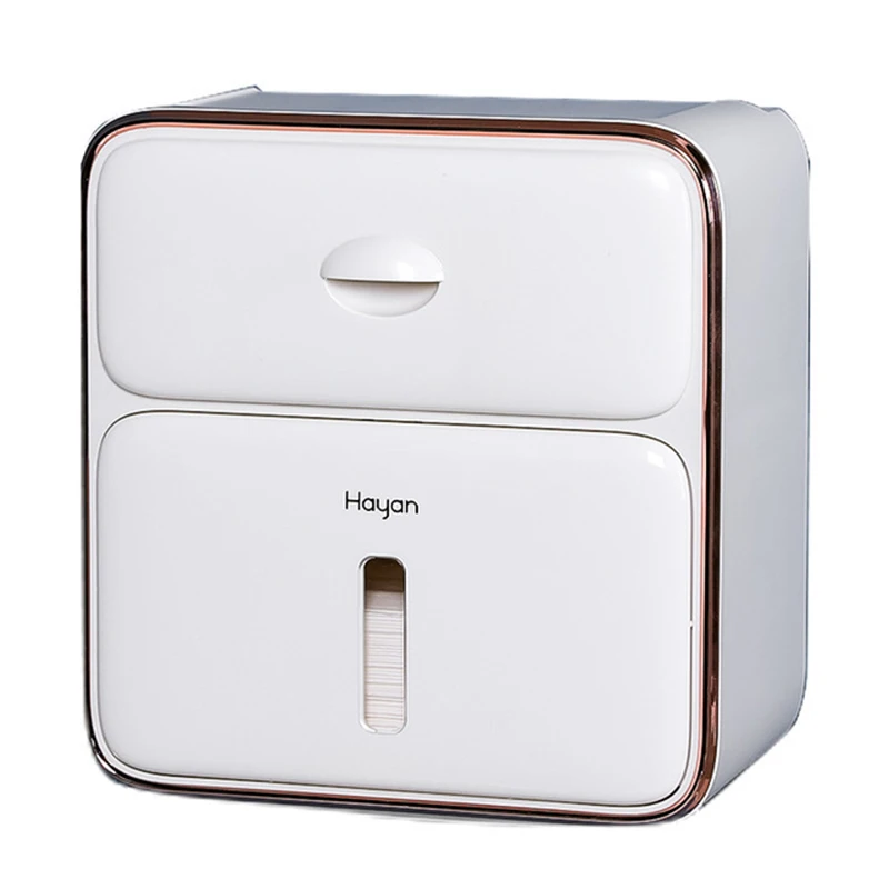 

Waterproof Wall Mount Toilet Paper Holder Tissue Box Creative Tray Roll Tube Storage Box Wc Roll Paper Stand Shelf Bathroom