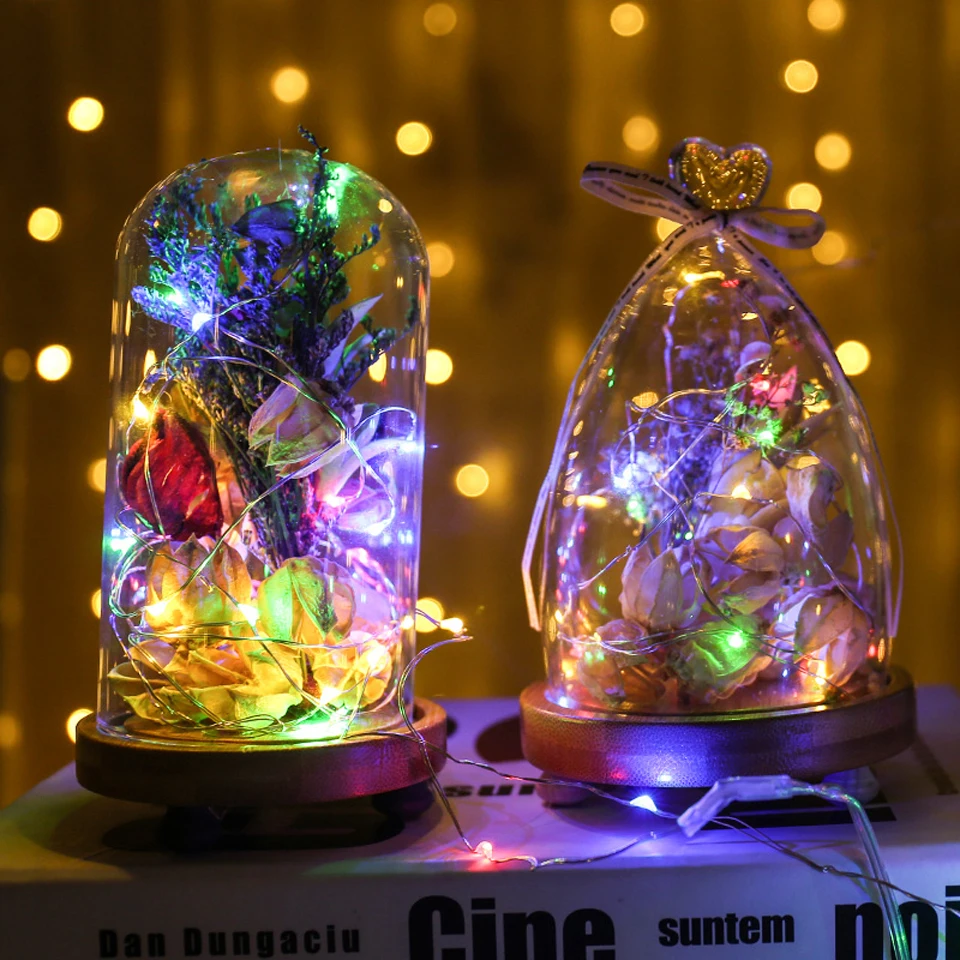 3M 5M 10M Led String Lights Battery Operated Sliver Wire Fairy garland Light Christmas Outdoor Chain Wedding Patry Decor |