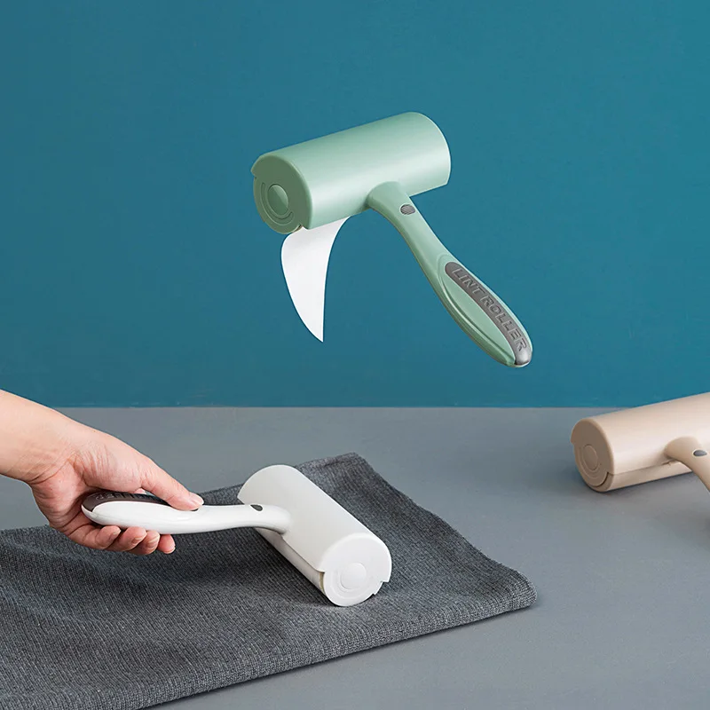 

Three/Six Rolls Handle Sticky Roller Plastic Tearable Adhesive Brush Clothes Brush Clothes Remover Sticky Hair Roll