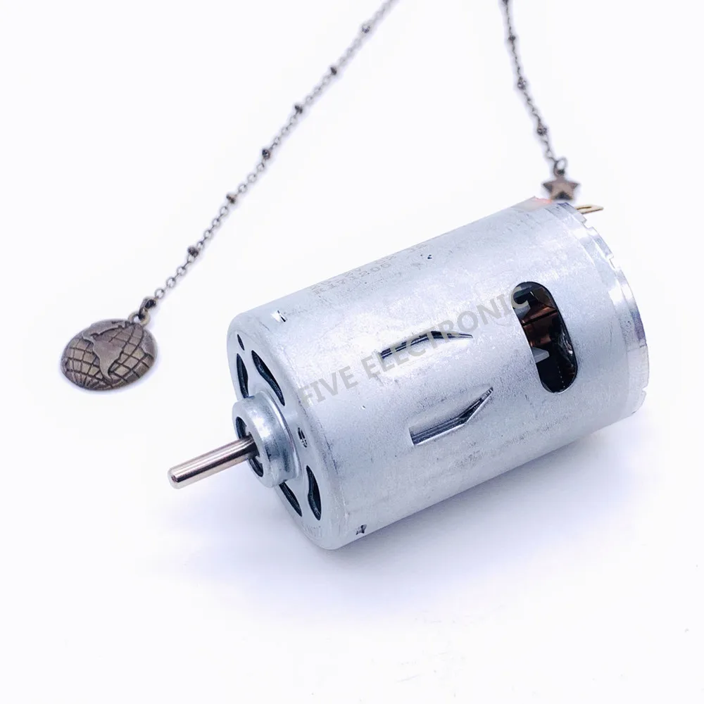 Высокоскоростной двигатель постоянного тока RS545 6-12 В с охлаждающим вентилятором