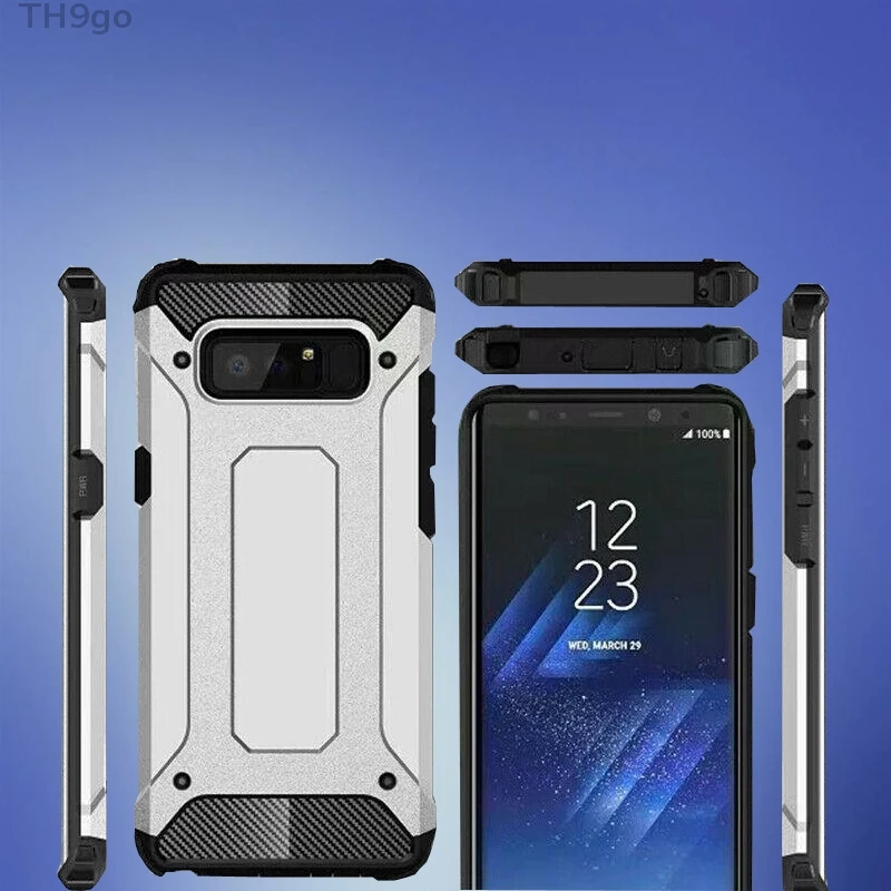 With Lighting Glossy Hybrid Rugged Armor TPU Case For Samsung Galaxy Note 9 8 5 Waterproof 2in1 Shockproof Back Cover DYee |
