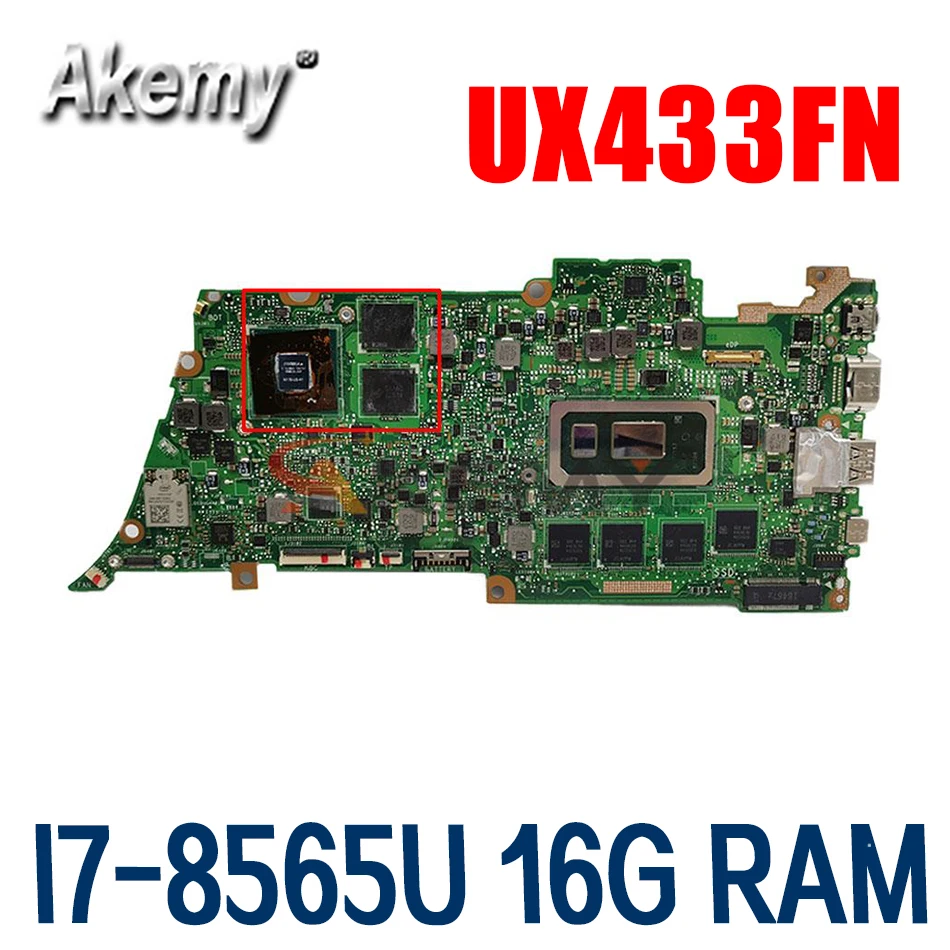 

Материнская плата UX433FN для ASUS ZenBook UX433FN UX433F U4300F UX433FA, материнская плата Laotop 100%, Полная проверка детской модели + 16 Гб/ОЗУ + (Φ)