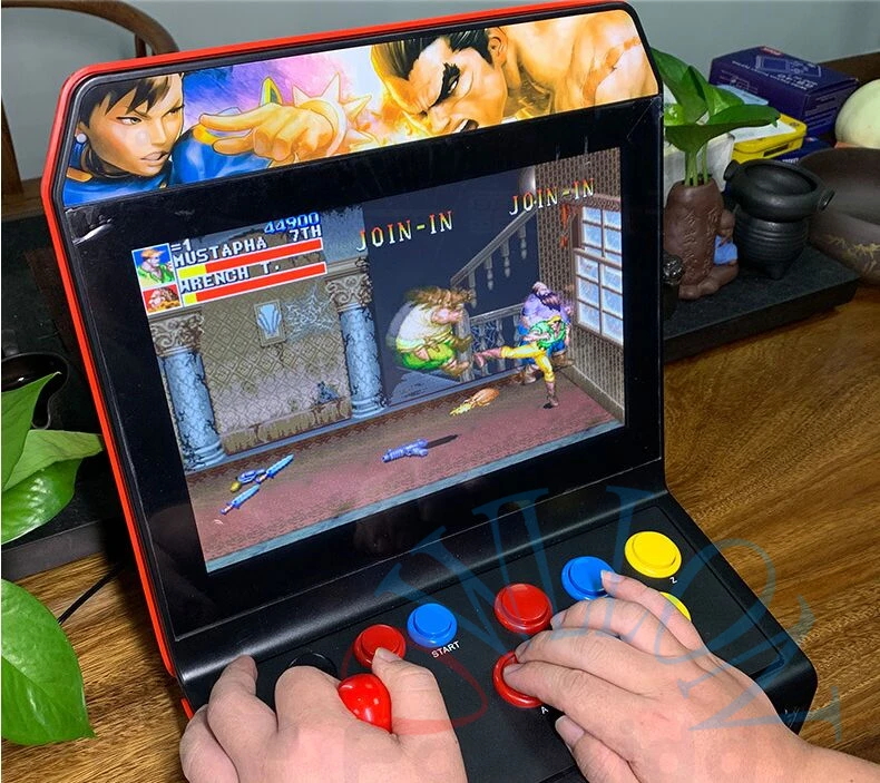 Powkiddy новая A10 12 дюймов HD экран 4 Гб Ретро игровая консоль с коромыслом аркадная ностальгическая боевая игра поддержка подключение к телевизору