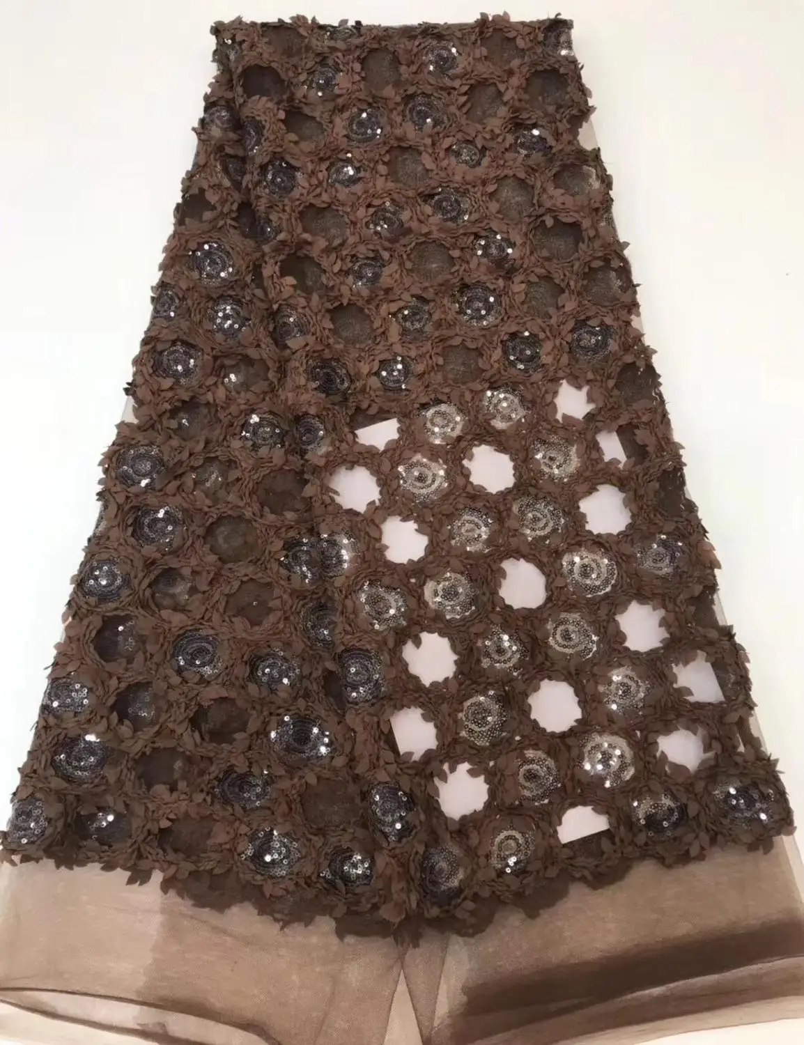 6 цветов (5 ярдов/шт.) мягкое и изящное Африканское французское Сетчатое кружево