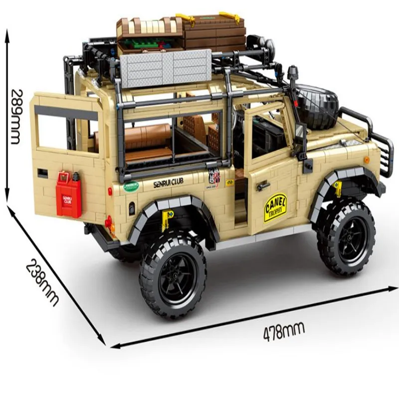 Новые идеи модель внедорожника строительные блоки Классическая MOC посадка Rover