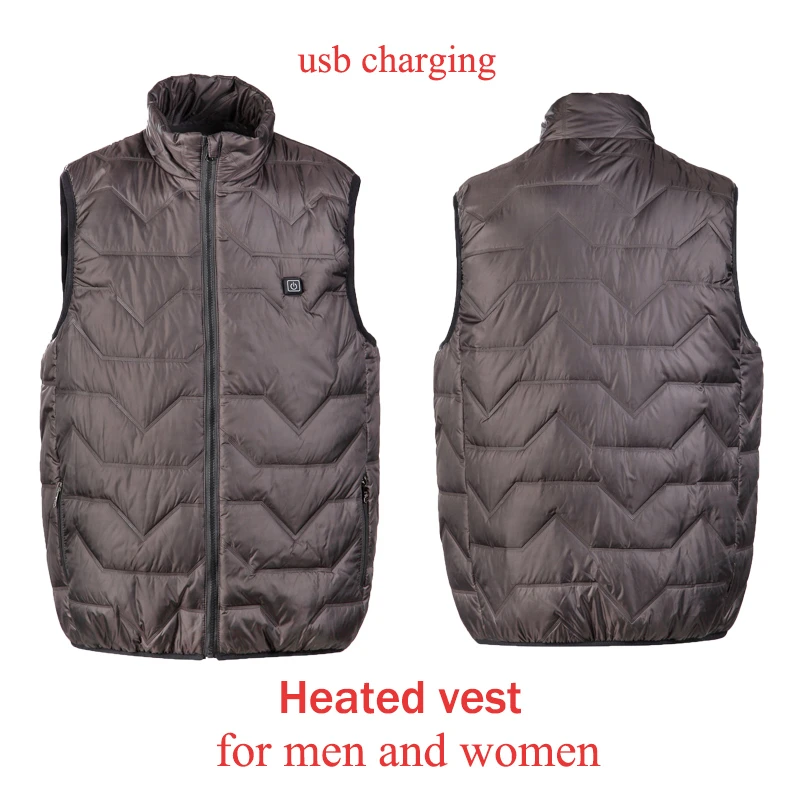 

Electric Heated Vest Male 5V/2A Sale USB Heating Waistcoat Winter Men's Thermal Heated Jacket Sports Outdoor Power Bank