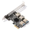 Адаптер PCIE PCI-E для майнинга биткоинов, 1-4 порта USB 3,0
