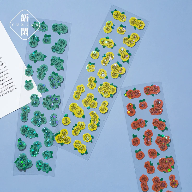 2 шт. Платье для девочек с розами в Корейском стиле наклейки Kawaii Скрапбукинг