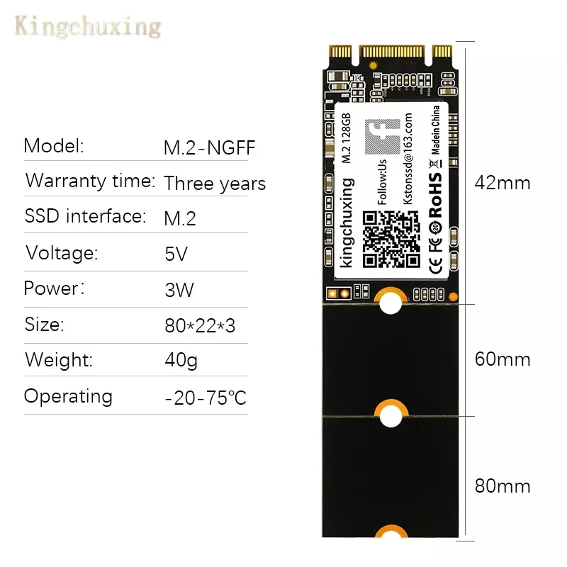 Kingchuxing ssd M.2 ngff SSD 2280       HDD 1  512  500  128  256   ,