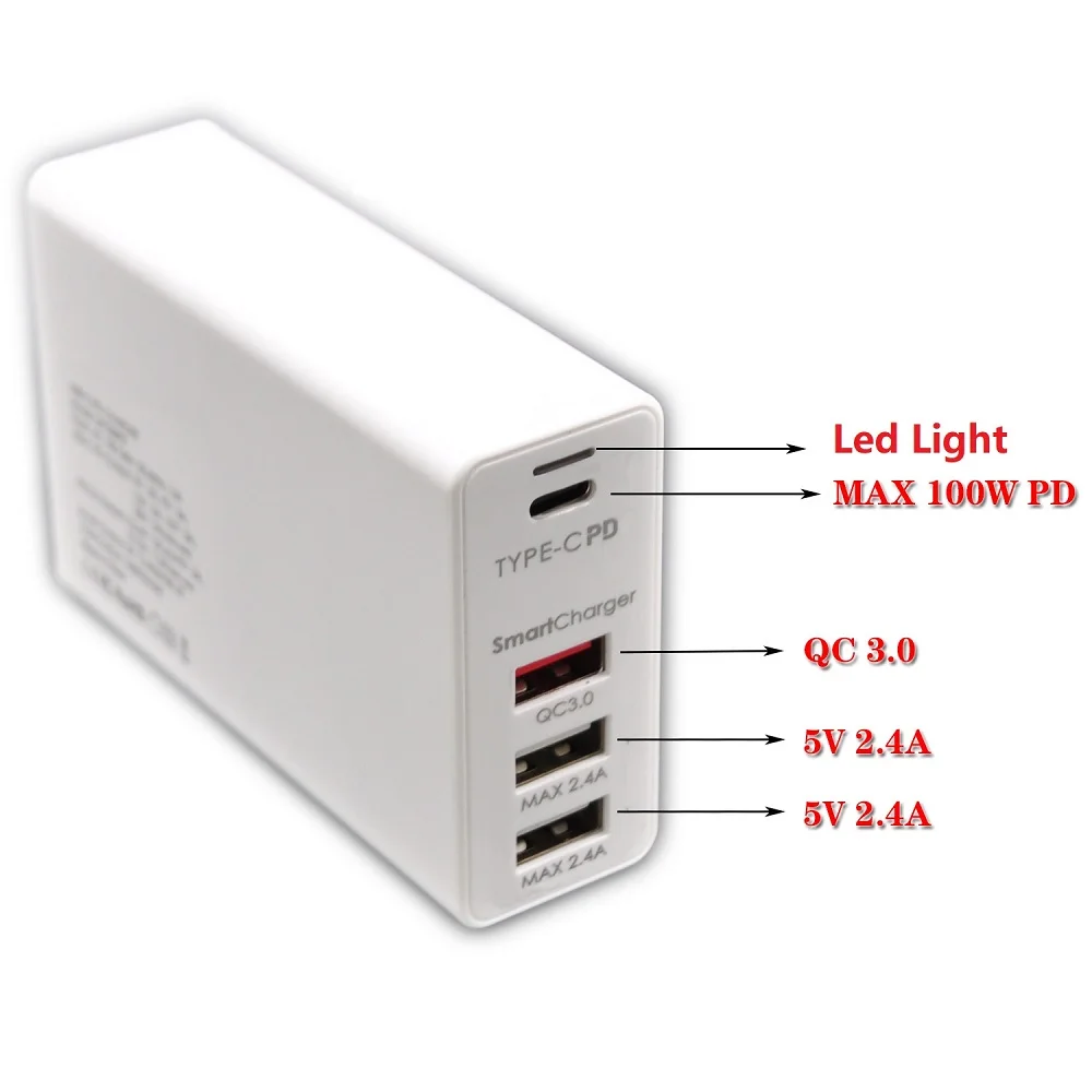 100W 90W 87W 65W 45W USB Type C зарядное устройство для Macbook Asus Lenovo ThinkPad Xiaomi Pro 5V 9V 12V 15V 20V Max 5A