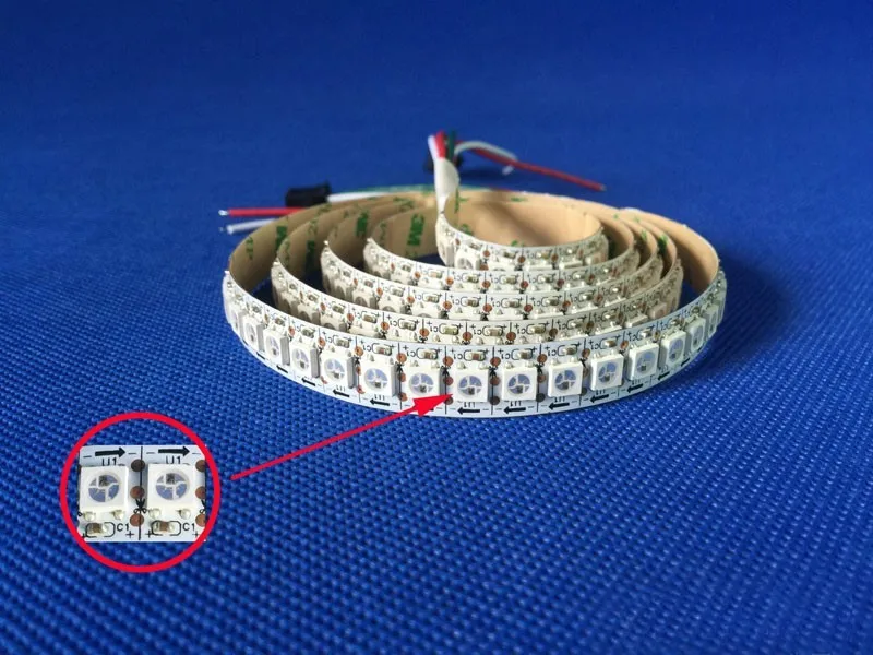 15 м WS2812B 144 светодиодный s/M белый PCB водонепроницаемый с трубкой Ip67 цифровой 5050 RGB Светодиодная лента DC5V индивидуально светодиодная полоса с адресом