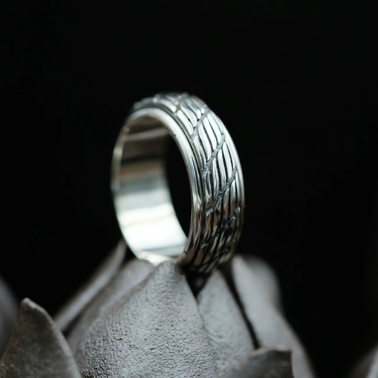 Кольца для влюбленных из тибетского серебра вращающиеся кольца 925 пробы с