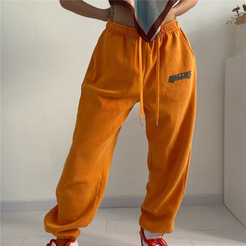 Женские Эластичные повседневные спортивные брюки с высокой талией со шнуровкой