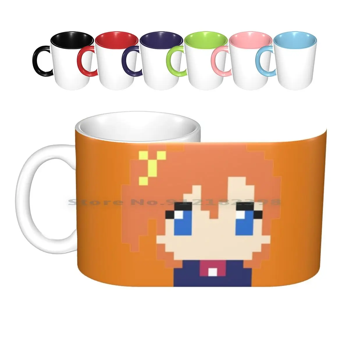 

Pixel Honoka Ceramic Mugs Coffee Cups Milk Tea Mug School Idol School Idol Tomodachi Love Live School Idol Muse Printemps