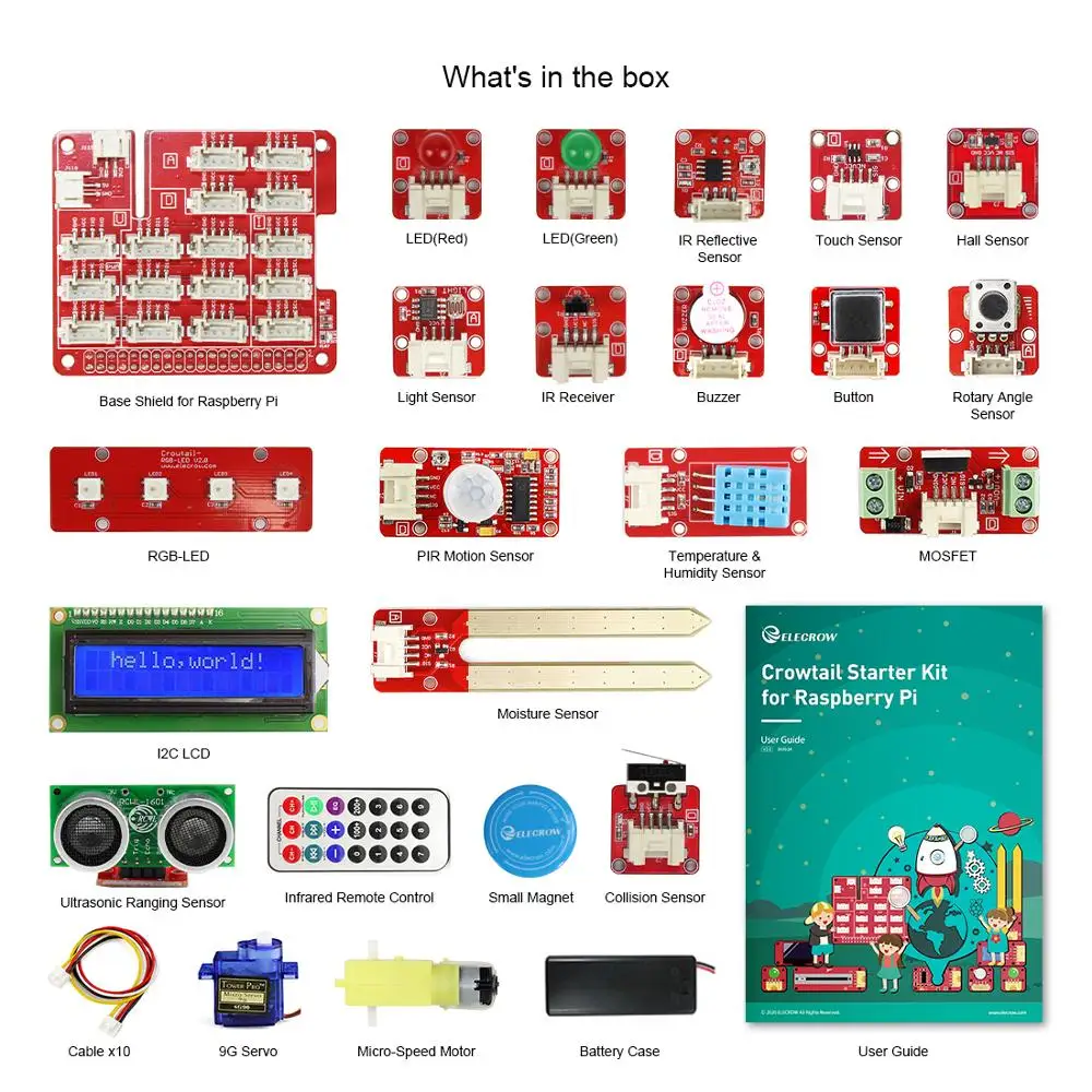 Набор для начинающих Raspberry Pi набор Crowtail электронные программируемые