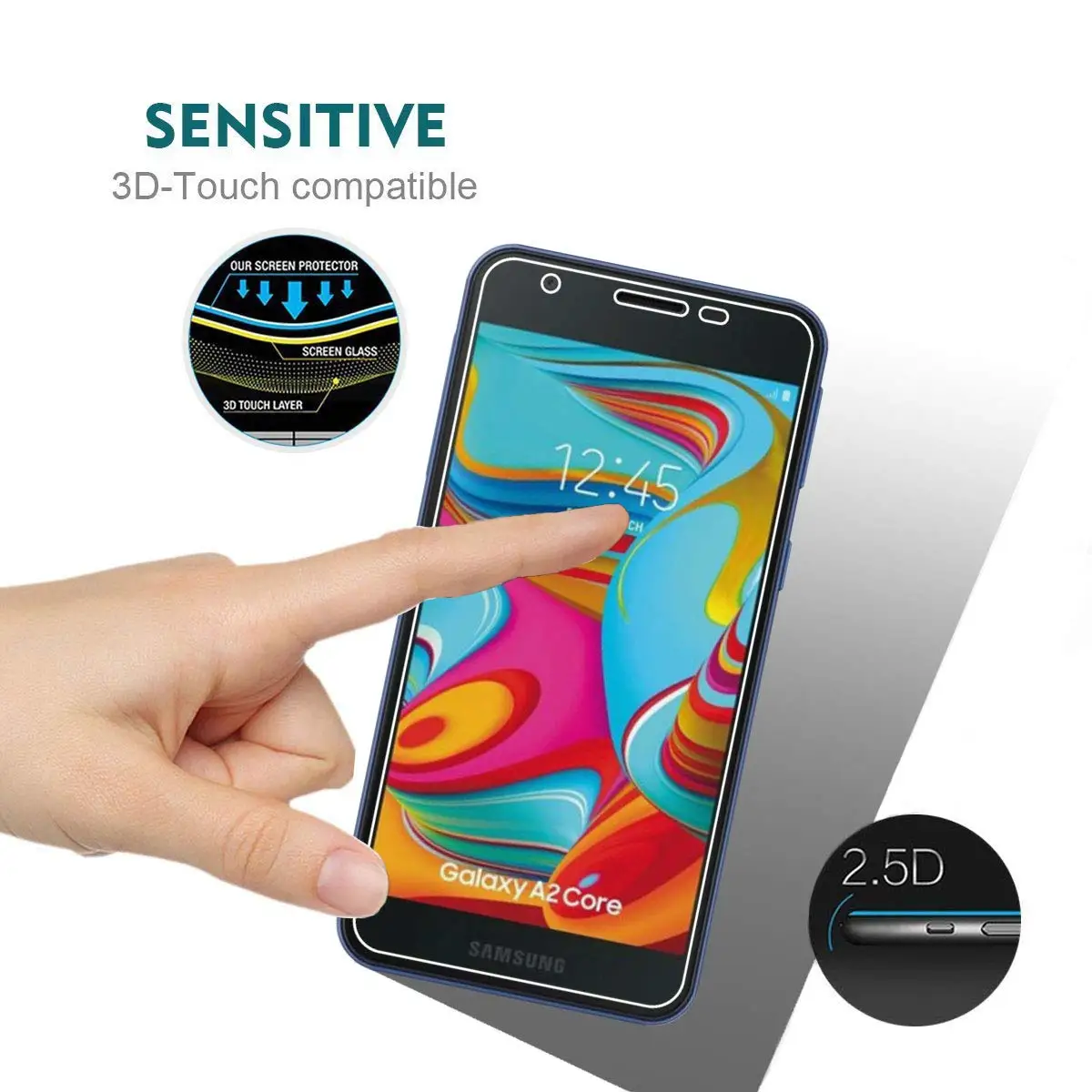 Закаленное стекло 2 шт. для Samsung A2 J2 J4 Core защитное протектор экрана Galaxy A J 4 A2core