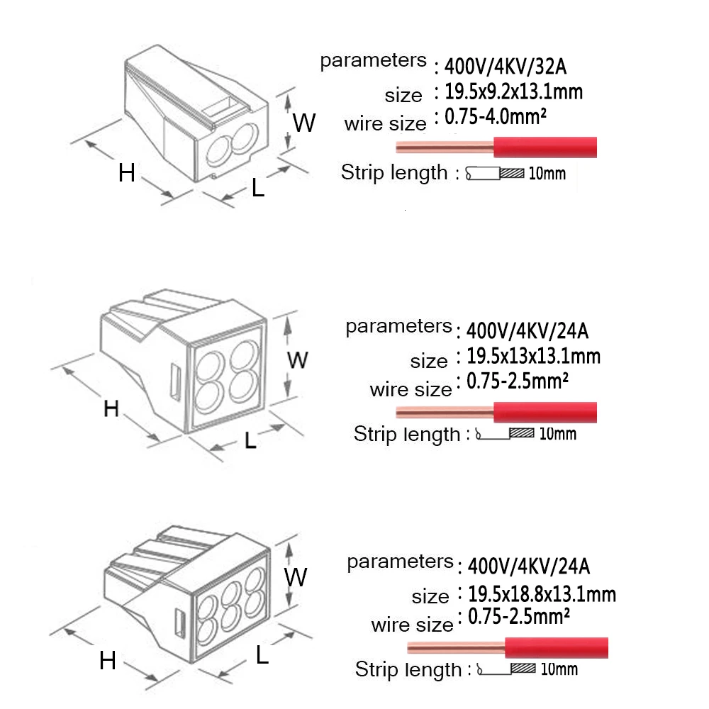 Жесткий провод YJCAL 5/10 шт. клемма для проводов быстроразъемный разъем линейный