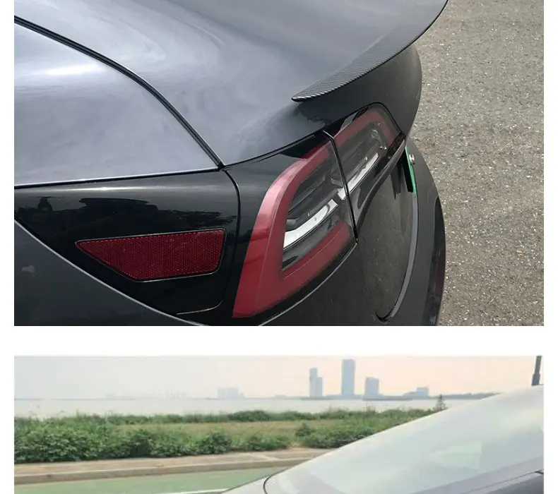 Rear trunk spoiler wing for Tesla model 3 year Rear Carbon Fiber texture Spoiler Car Rear Wing