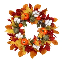 eucalyptus artificial flower christmas decoration fake wreath 45cm pumpkin berry holiday pendant festival thanksgiving garland