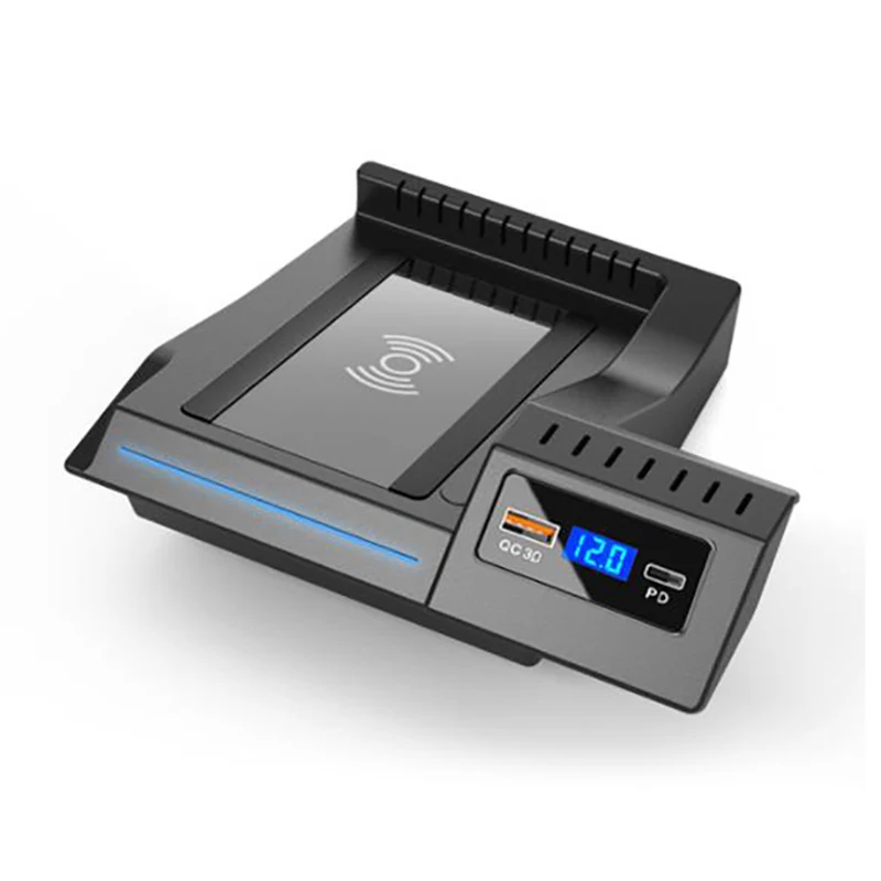 

Автомобильное беспроводное зарядное устройство для Benz C-Class GLC 2016 +, зарядное USB-устройство для телефона с портом QC3.0 + PD, быстрая зарядка, 15 Вт + ...