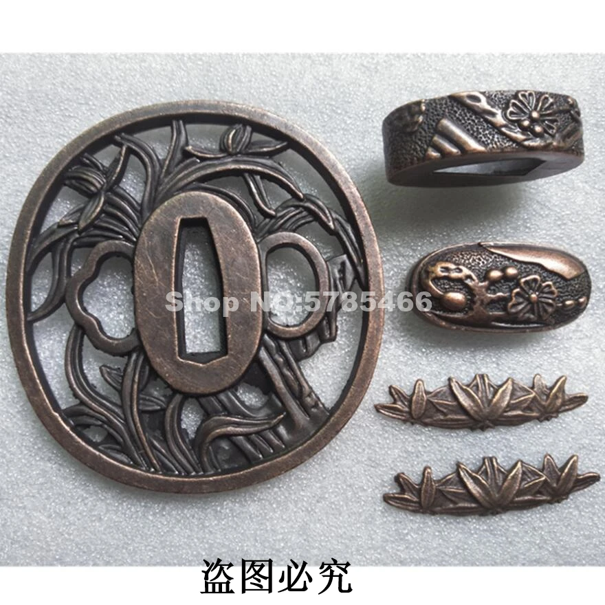 Красивый сплав защита цветов Tsuba менуки фучи Кашира для японского самурайский