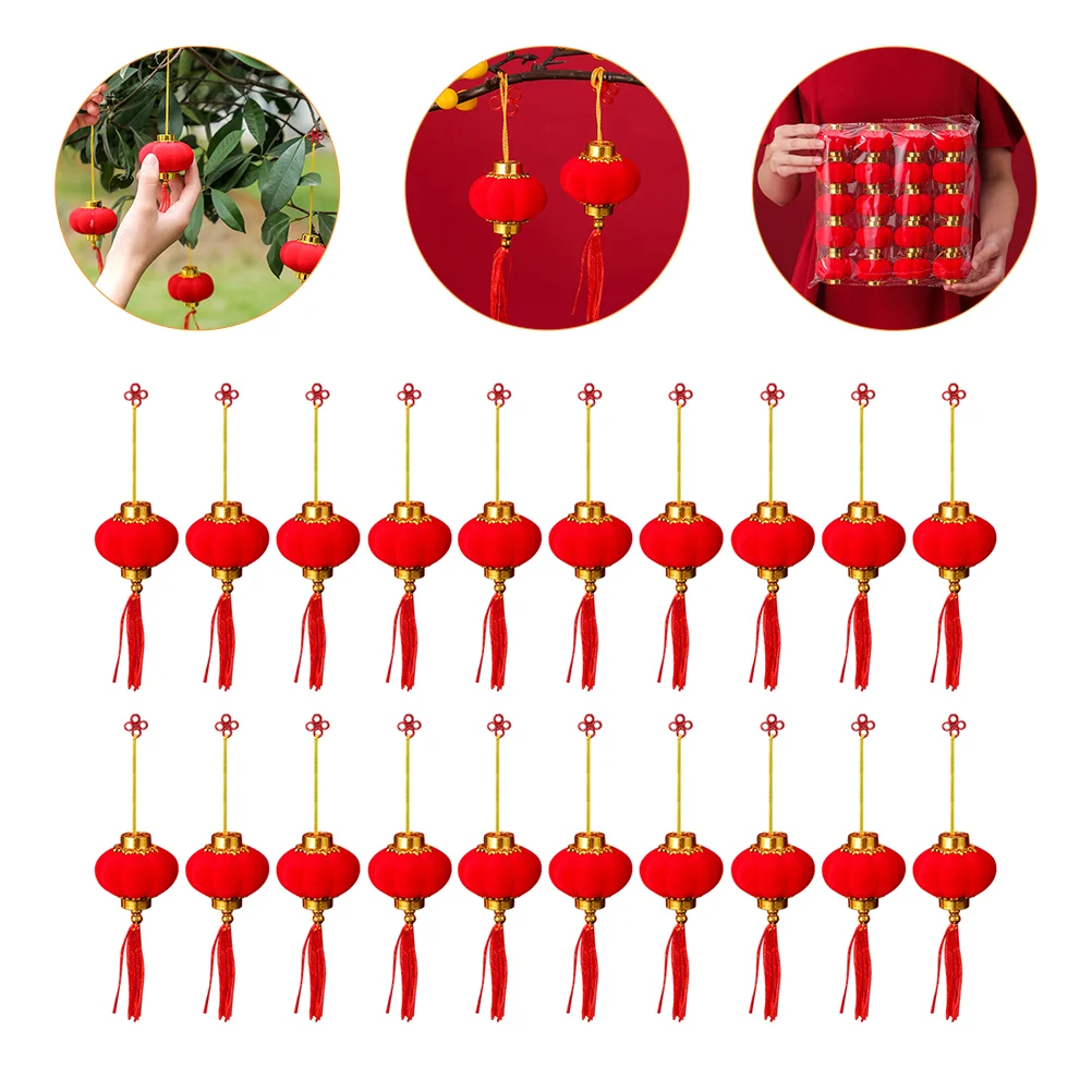 

20pcs Chinese New Year Lanterns Red Lanterns Chinese Spring Festival Ornament