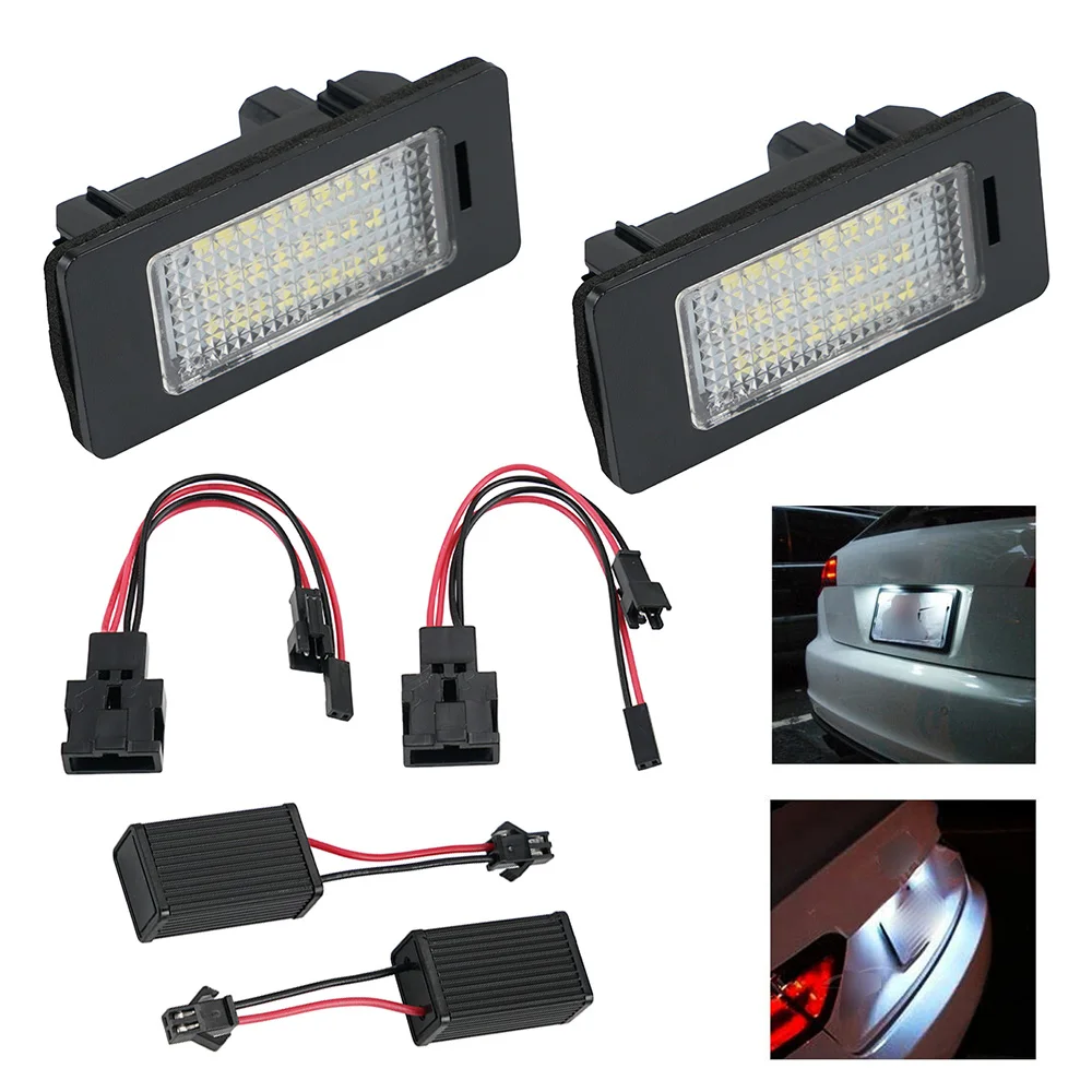 

2x Car LED License Plate Light Lamp License Number Plate Light For Audi A1 RS5 A7 5D A6 C7 A4 B8 2011-2018 Error Free