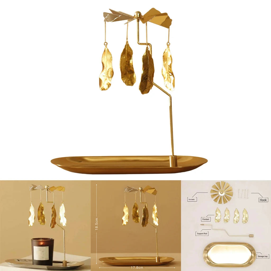 Вращающийся подсвечник Рождественская карусель крутясветильник для чая в виде