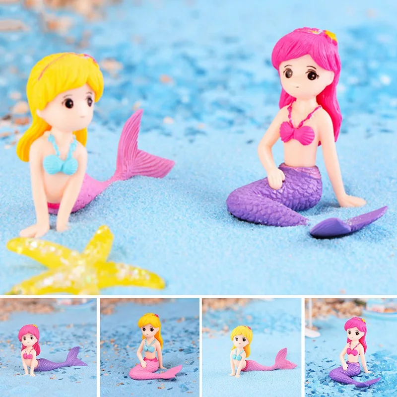 

1pcs Aquarium Fish Tank Cute Little Mermaid Ornament Aquarium Fish Tank Desk Decoration Accessories Pet Accessories Garden Decor