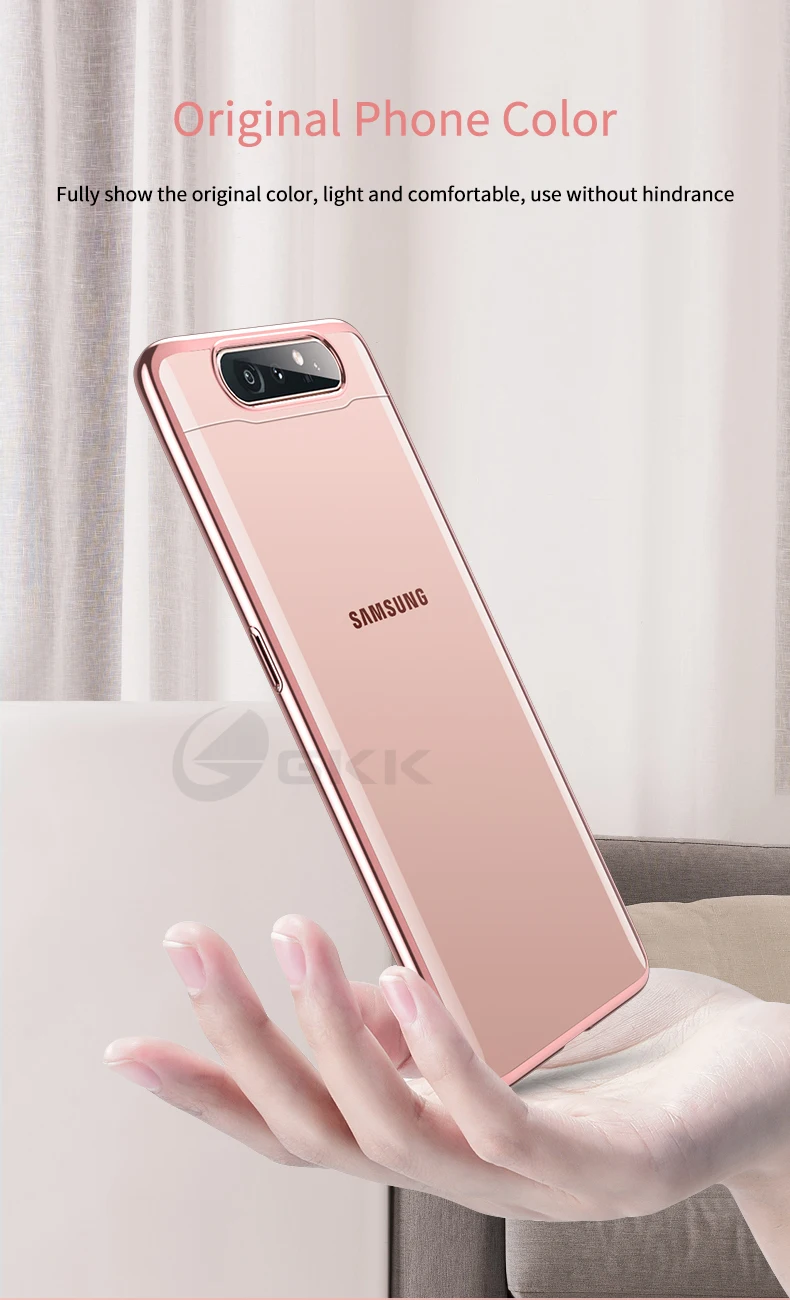 Роскошный чехол GKK для samsung galaxy A80, ударопрочный Прозрачный чехол с покрытием для samsung A80, чехол Fundas