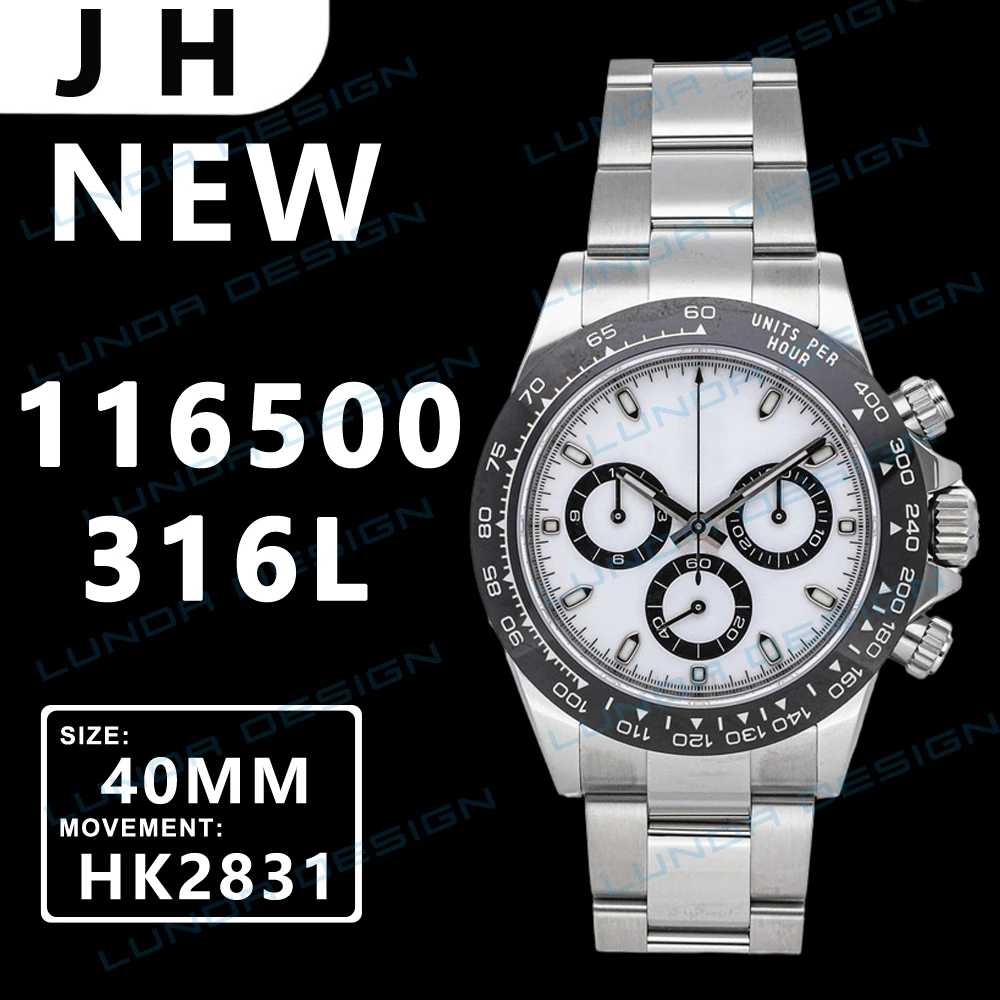 

Topselling High Quality 40mm Cosmograph 116506 116509 116520 116500 No Chronograph Stainless Steel Automatic Mens Watch Watches