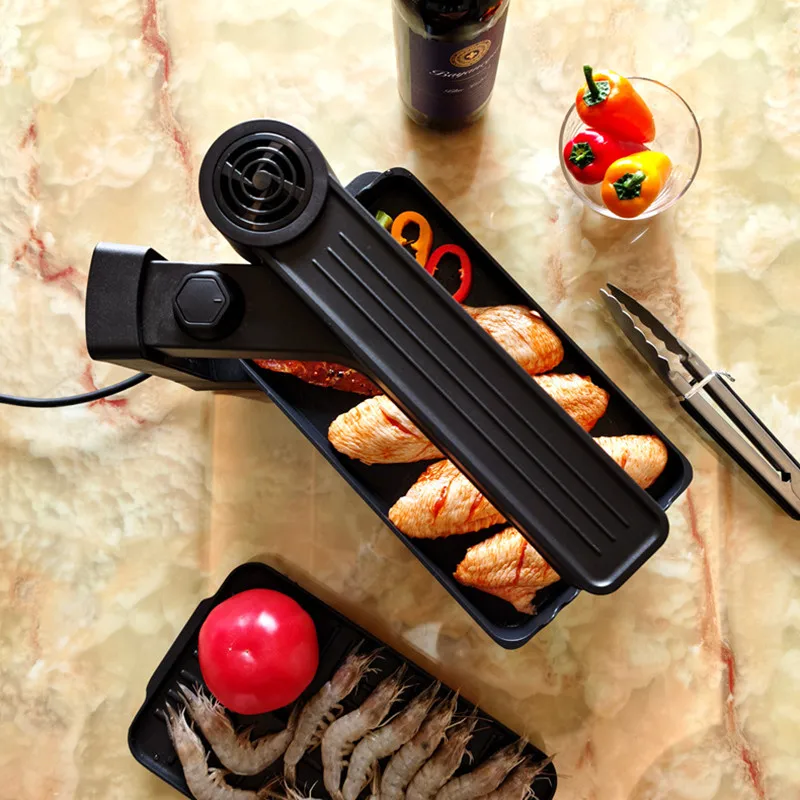 Электрический гриль для барбекю Delan домашняя Бездымная машина неприлипающие