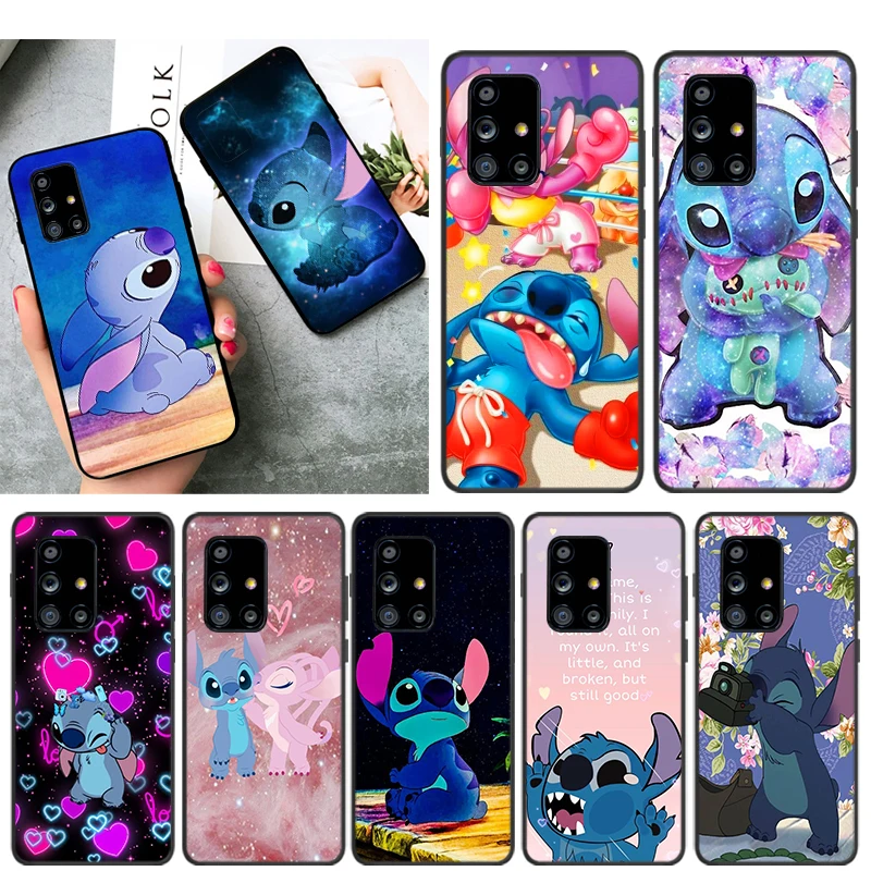 

Cover Disney Cartoon Animation Lilo Stitch For Samsung Galaxy A52S A72 A71 A52 A51 A12 A32 A21S A73 A13 4G 5G Black Phone Case