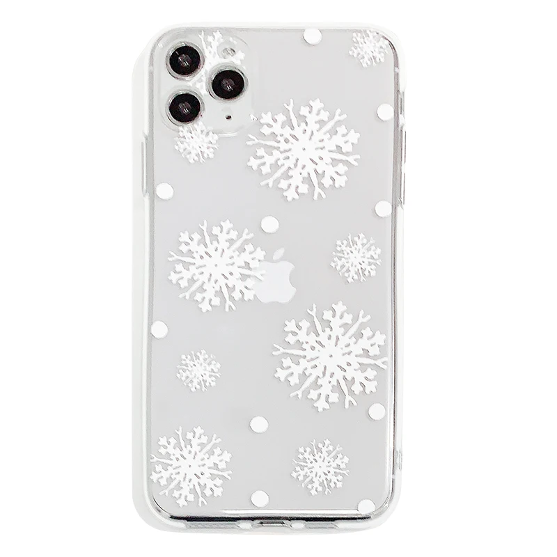 

snowflake mobile phone case is suitable for 6/7/8/XS/11/12TPU transparent soft case
