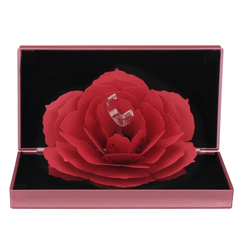 

Модная пластиковая коробка для ювелирных изделий в форме 3D самолета и бриллианта, неувядающая Роза, украшение для колец со встроенным барха...