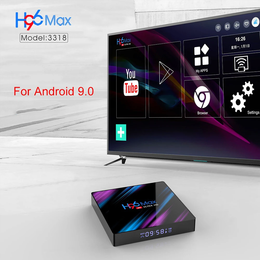 H96 Max HD 4K двухдиапазонный 2 4G/5G WiFi светодиодный дисплей ТВ-приставка для системы