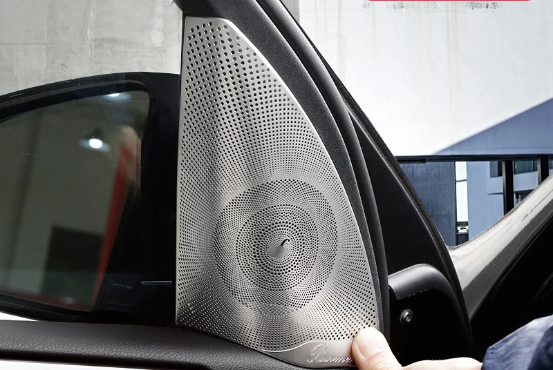 

Car-styling Door Stereo Speaker decoration Tweeter trim strips covers 2pcs For Mercedes Benz ML GL Class GLS GLE X204 X166 W166