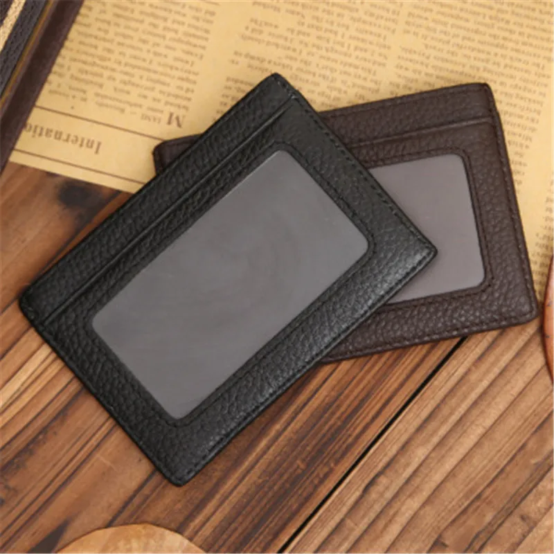 Зажим для денег JINBAOLAI из натуральной кожи металлический кошелек с отделением