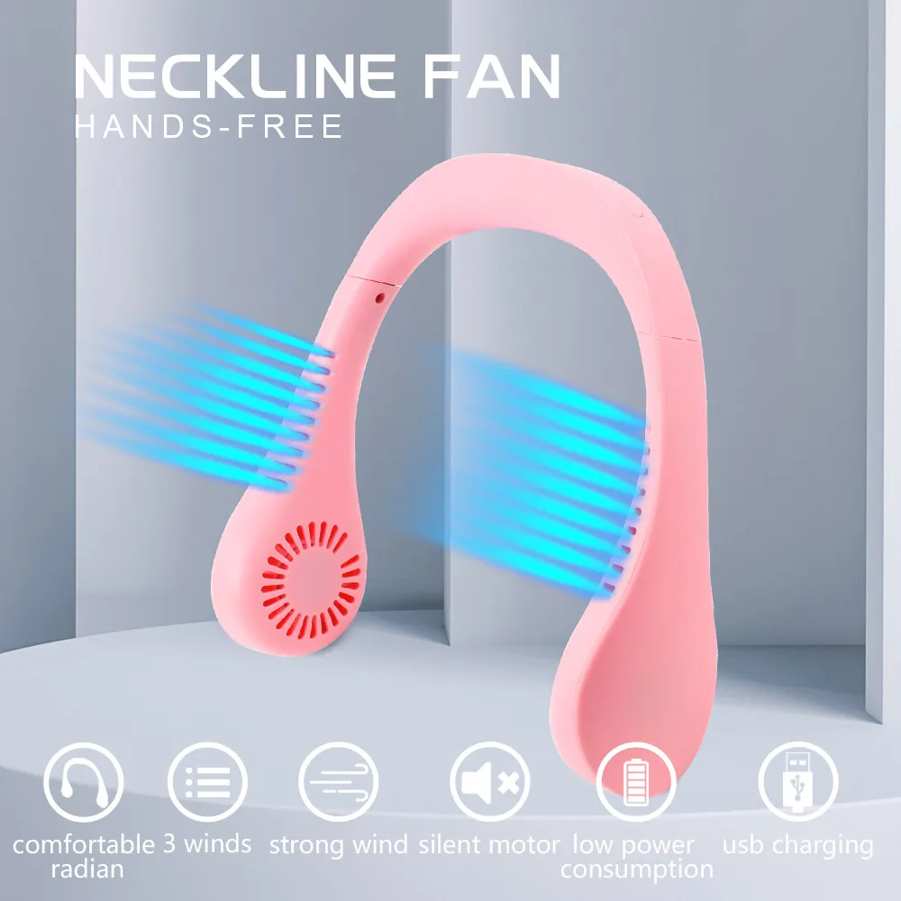 

Mini Bladeless Fan Neck Fan Portable Usb Rechargeable Fan Mute Sports Fans For Home Outdoor Ventilador Portatil Abanicos#dg4