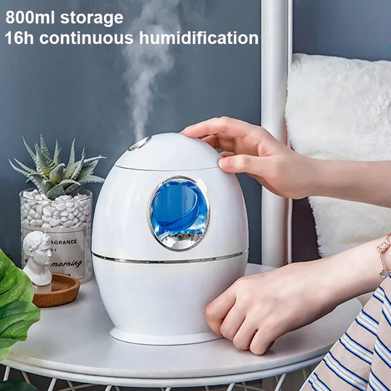 

800ML Ultrasonic Air Humidifier Humidificador Aroma Essential Oil Diffuser Air Fresher Fogger with LED Light for Home Office