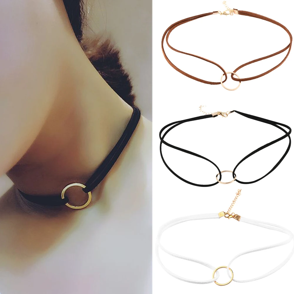 Модное Новое кожаное колье Очаровательное ожерелье винтажное хиппи чокер в