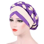 Тюрбан для мусульманских женщин, Вельветовая плетеная коса из конопляной тесьмы с крестом, Шапка-тюрбан, шарф, хиджаб с шапочка при химиотерапии рака, головной убор, аксессуары