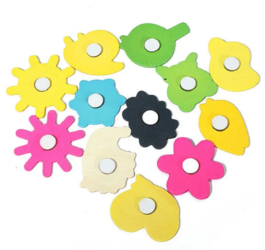 12 шт. в упаковке новинка Животные деревянный магнит на холодильник Стикеры Милый