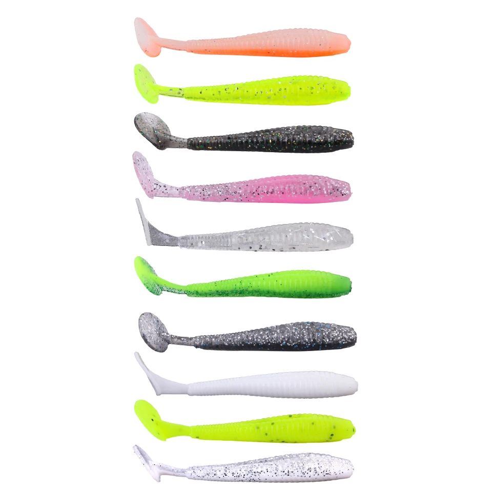 

6Pcs/lot Fishy Smell Soft Bait Jigging Wobblers Fishing Lure 55mm 1.5g Artificial Soft Lure Wobblers PVC Material Carp Bass Lure